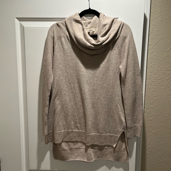 Style & Co. Sweater Cowl-Neck Speckled Beige - Picture 1 of 1